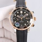 Replica Omega Seamaster Bezel Insert Chronograph 44MM Black Watch